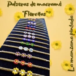Pulseras macrame Florcitas