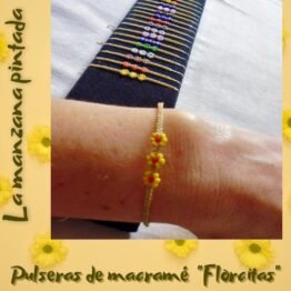 Pulseras macramé Florcitas