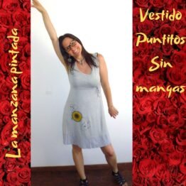 Vestidos puntitos sin mangas