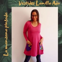 Vestidos lanilla Ada fucsia