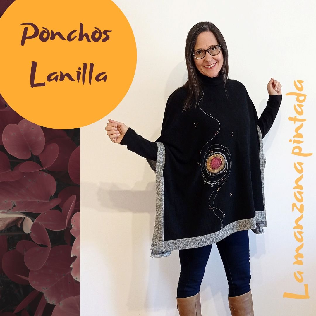 Ponchos lanilla negro