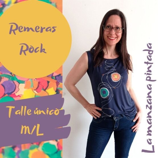 Remeras Rock azul marino