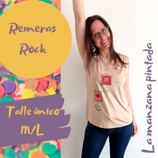 Remeras rock beige