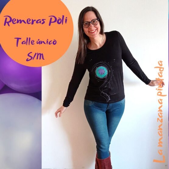 Remeras Poli negra