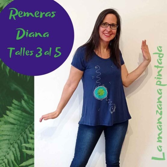 Remeras Diana azul