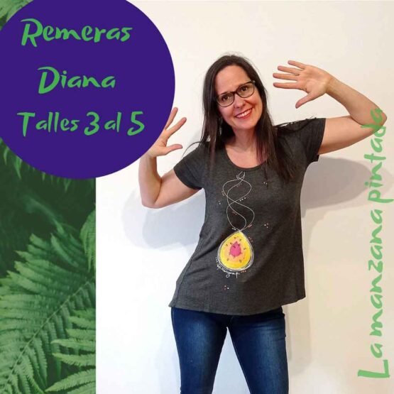 Remeras Diana gris topo