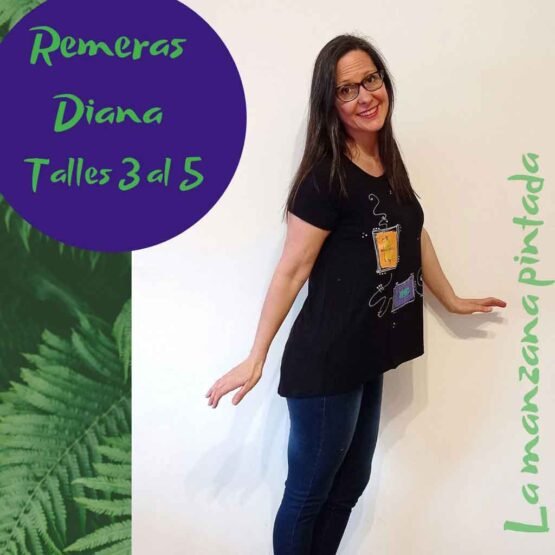 Remeras Diana negra