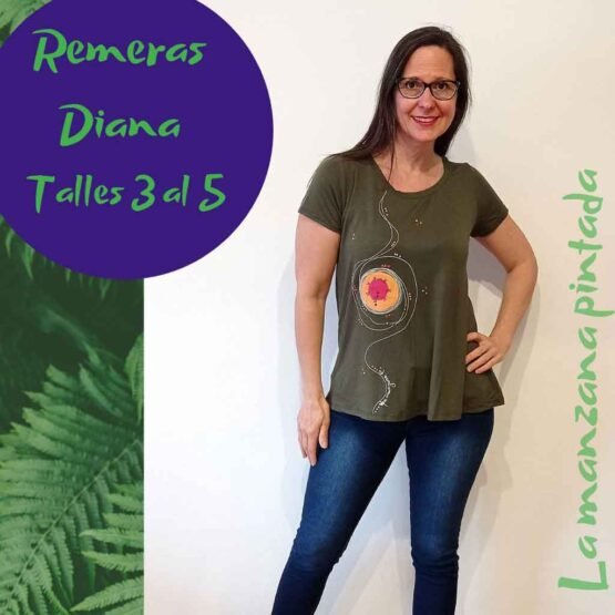 Remeras Diana verde seco