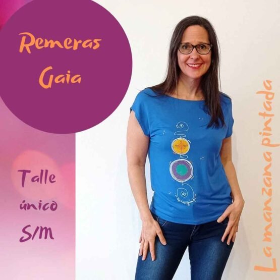 Remeras Gaia azul francia