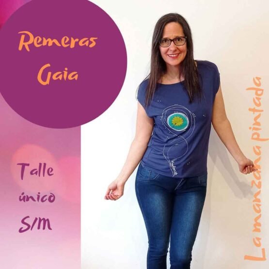 Remeras Gaia azul marino
