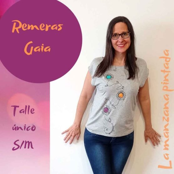 Remeras Gaia gris
