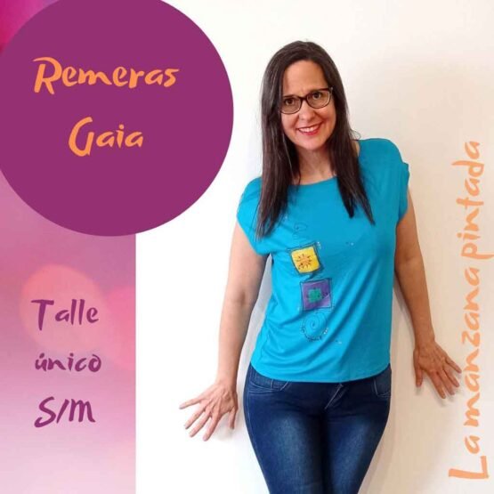 Remeras Gaia turquesa