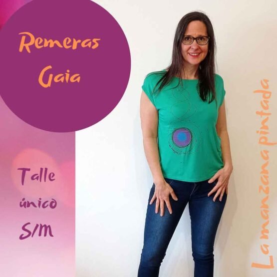 Remeras Gaia verde loro