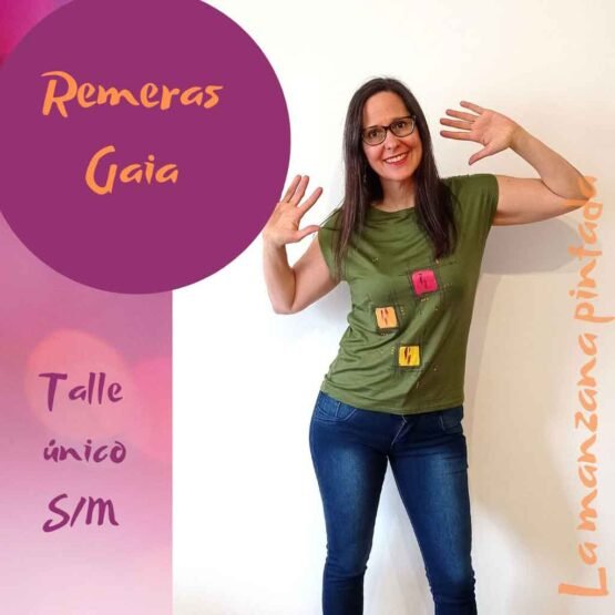 Remeras Gaia verde seco