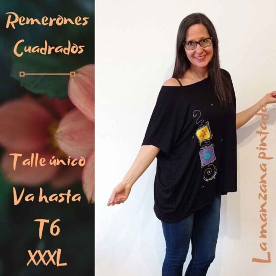 Remerones Cuadrados negro