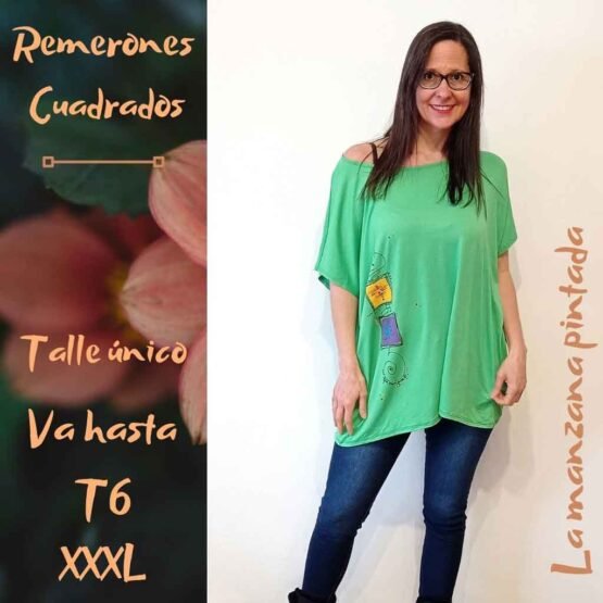 Remerones cuadrados verde manzana
