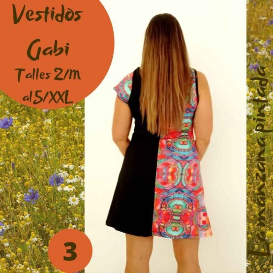 Vestidos Gabi estampa 3 espalda