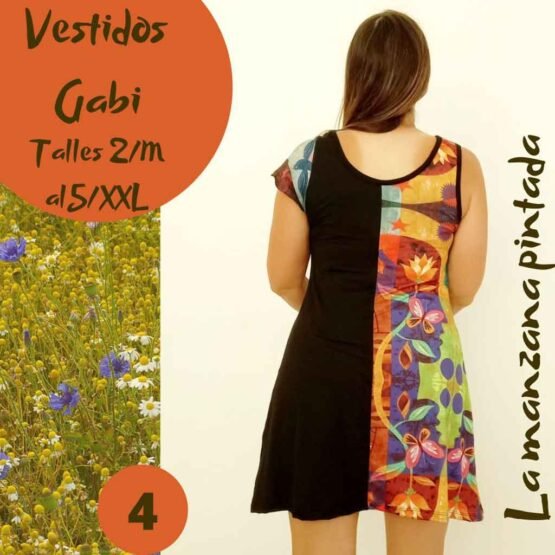 Vestidos Gabi estampa 4 espalda