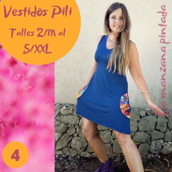 Vestidos Pili azul
