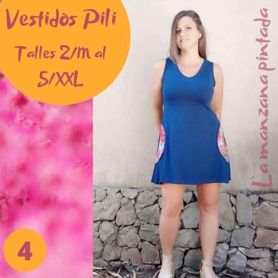 Vestidos Pili azul