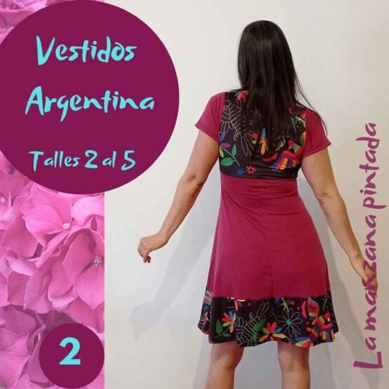 Vestidos Argentinta combinacion 2 espalda