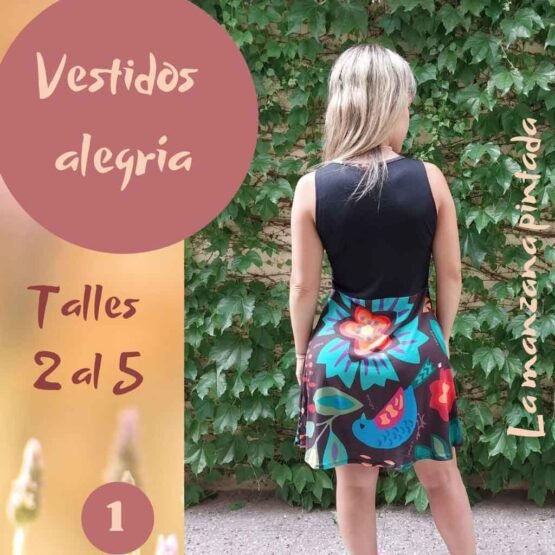 Vestidos Alegria estampa 1 espalda