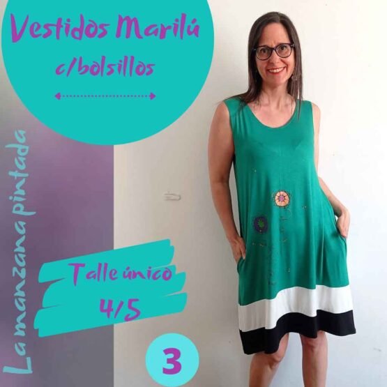 Vestidos Marilu verde 3