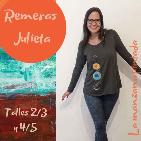 Remeras Julieta gri topo