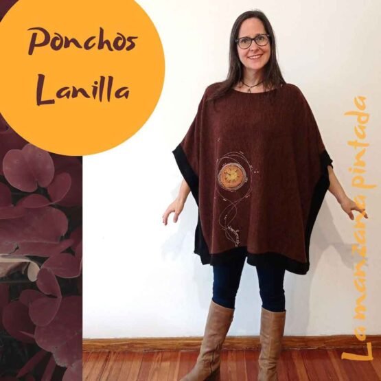 Ponchos lanilla marron