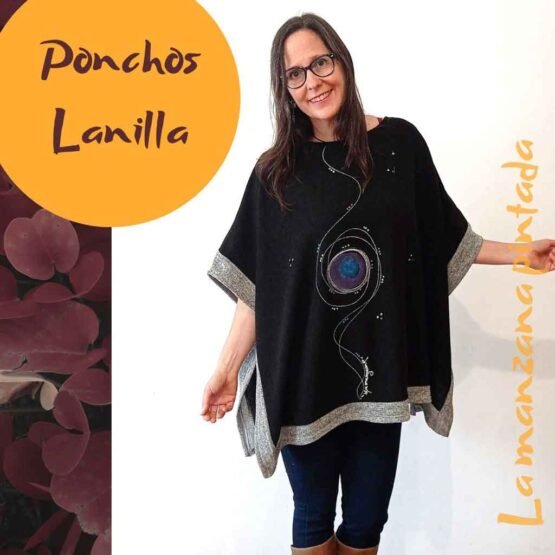 Ponchos lanilla negro