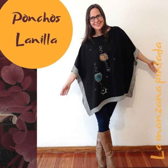 Ponchos lanilla negro
