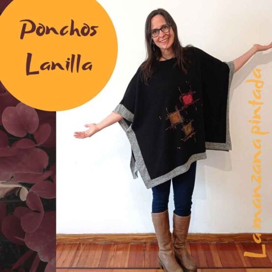 Ponchos lanilla negro