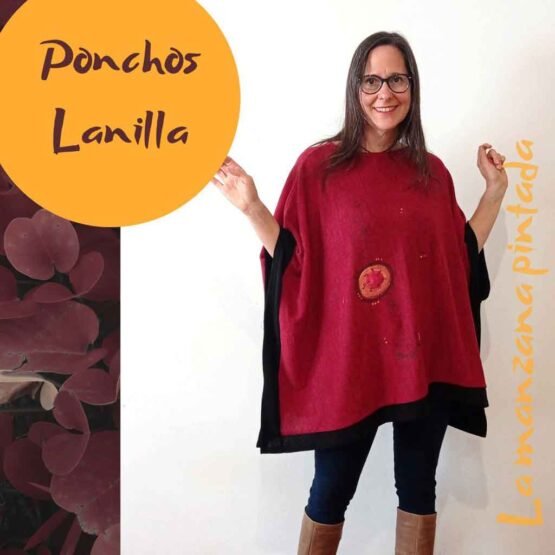 Ponchos lanilla rojo