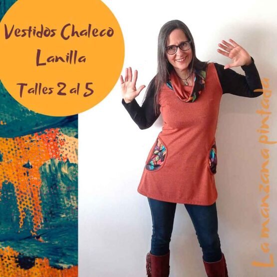 Vestidos chaleco naranja