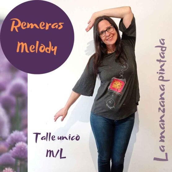 Remeras Melody gris topo