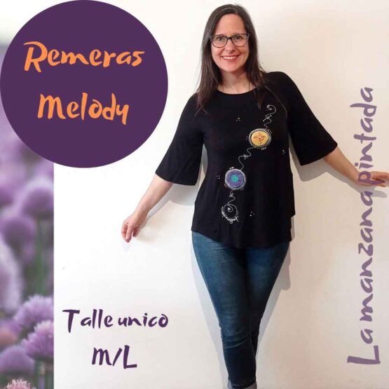 Remeras Melody negra