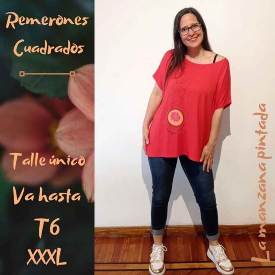 Remerones Cuadrados roja