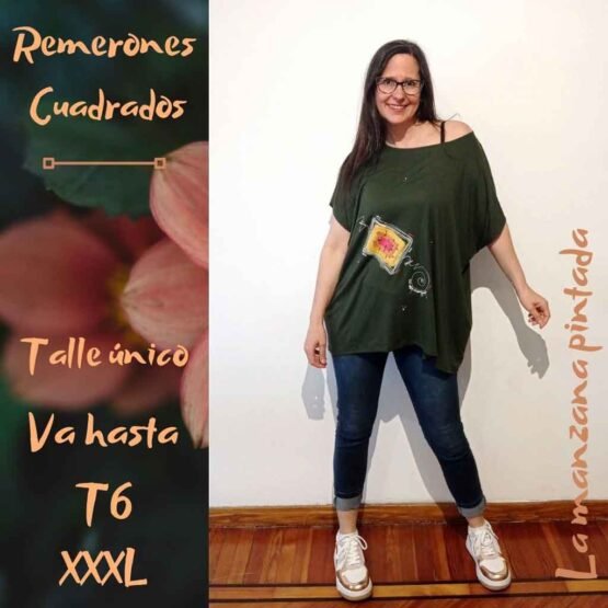 Remerones Cuadrados verde militar