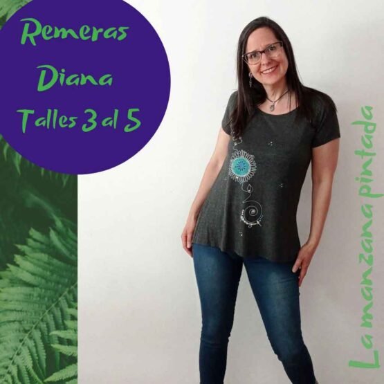 Remeras Diana gris topo