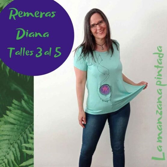 Remeras Diana verde agua