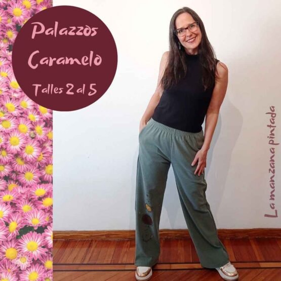 Palazzos Caramelo verde oscuro