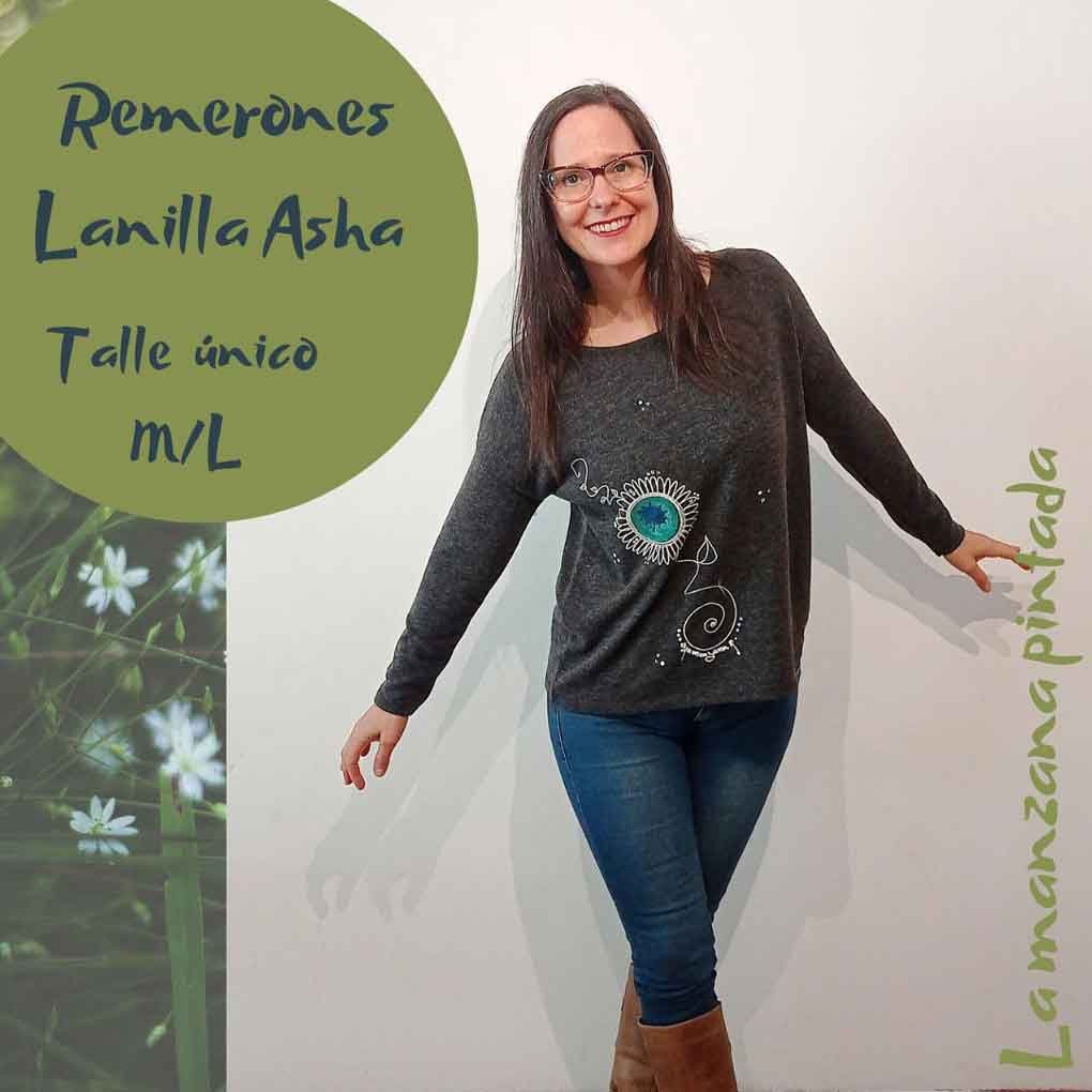 Remeras lanilla Asha gris
