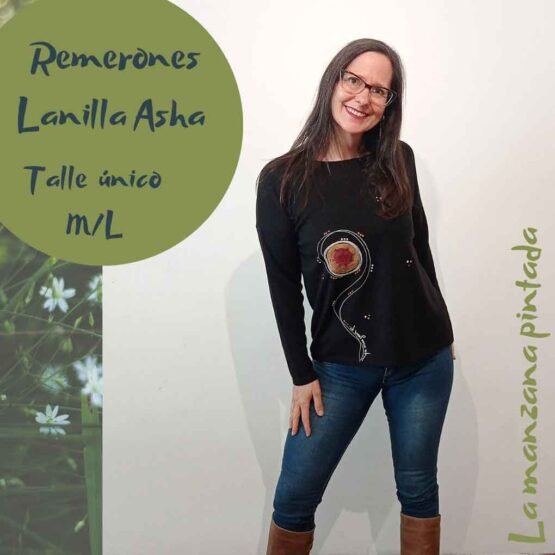 Remeras lanilla Asha negro