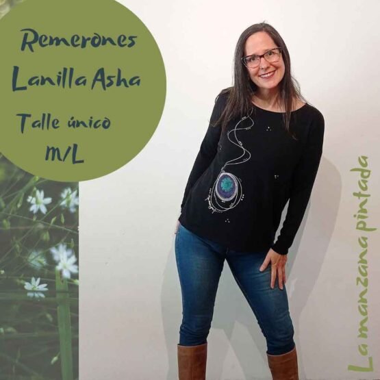 Remeras lanilla Asha negro