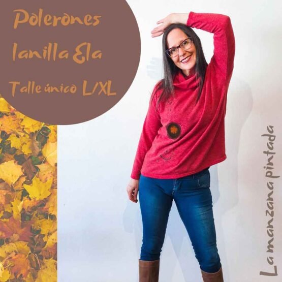 Polerones lanilla Ela coral