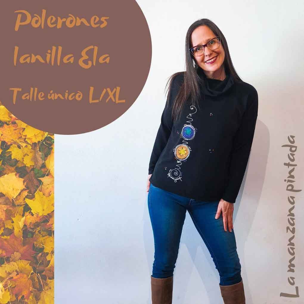 Polerones lanilla Ela negro